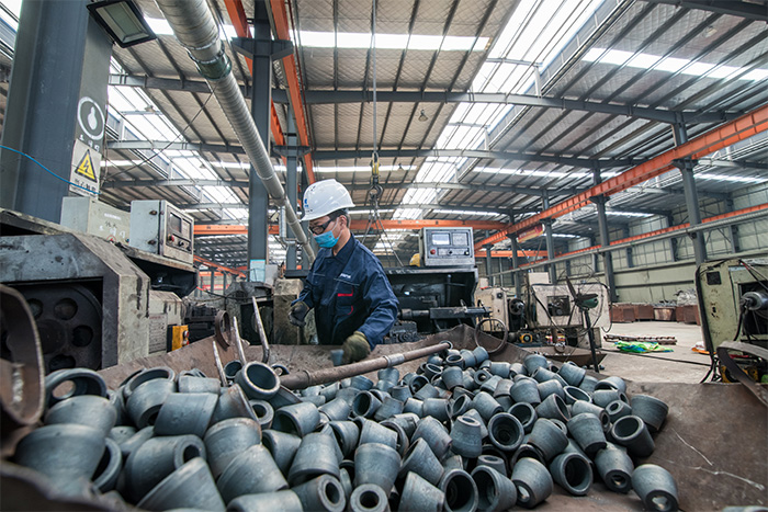 阿拉善盟网架配件-锥头加工车间